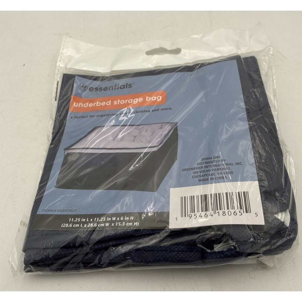 New - Essentials - Under The Bed Shoe Organizer - Blue